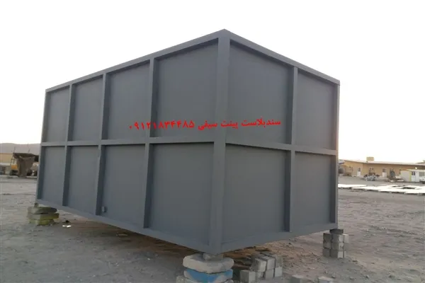 سندبلاست و رنگ‌آمیزی پکیج تصفیه آب و فاضلاب